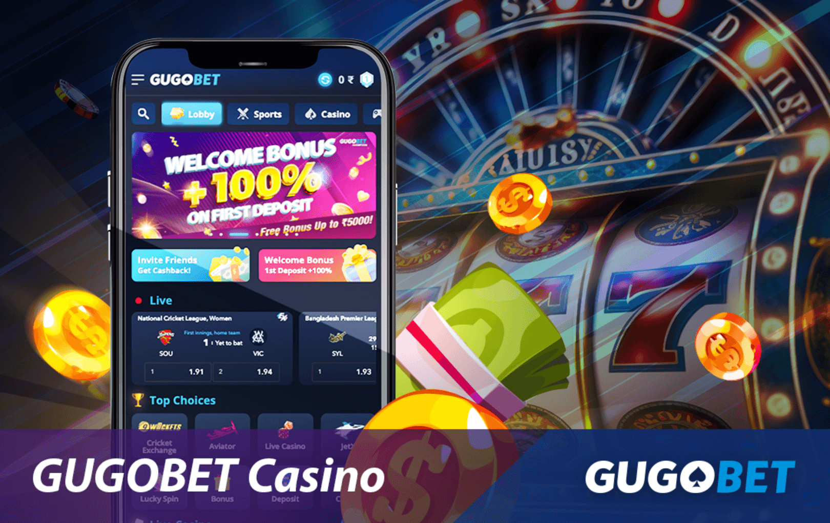 Gugobet India Online Casino: Sign in and maximize your wins with a 100% bonus