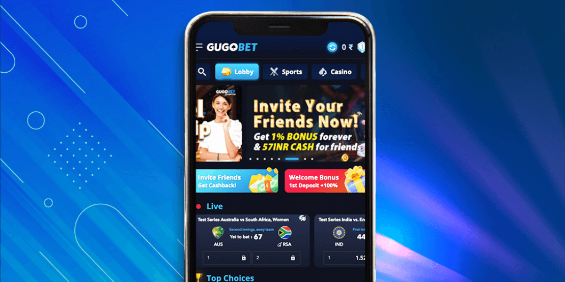 Open GUGOBET mobile app.