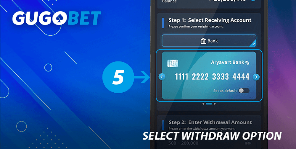 Choose your preferred payout method, such as a bank account or e-wallet.